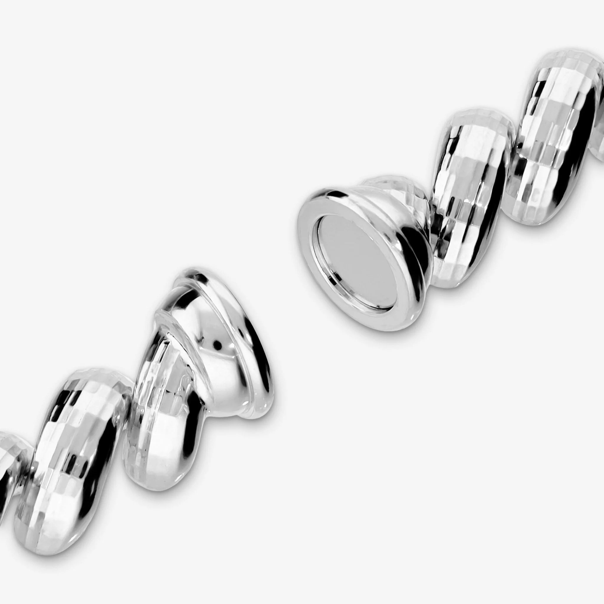 Bracciale Maglia San Marco Diamantata in Argento 925 placcato Platino