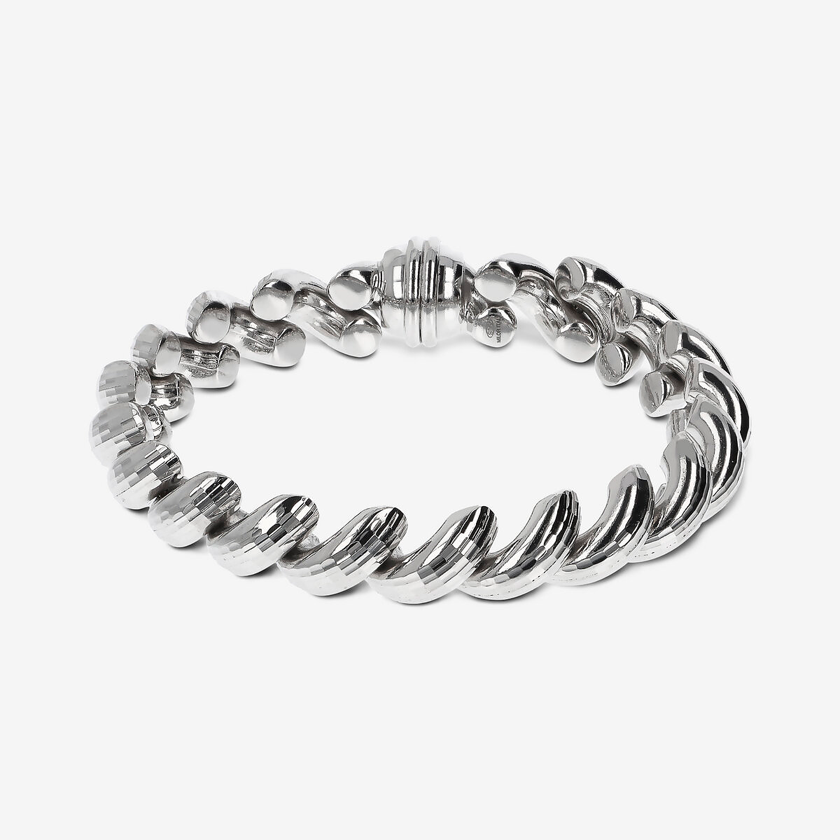 Bracelet à maillons diamant San Marco en argent 925 platiné
