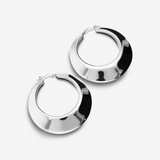 Orecchini a Cerchio Graduati in Argento 925 placcato Platino