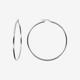 Orecchini a Cerchio in Argento 925 placcato Platino