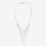 Collana a Cascata Maglia Diamantata in Argento 925 placcato Platino