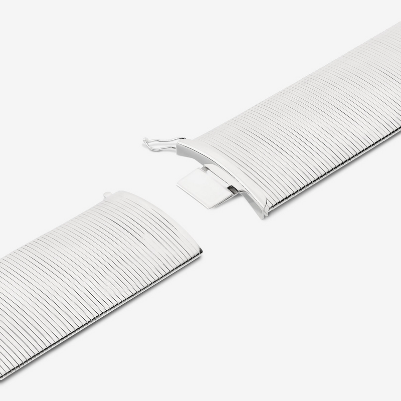 Maxi Bracciale Omega en Argent 925 plaqué Platine