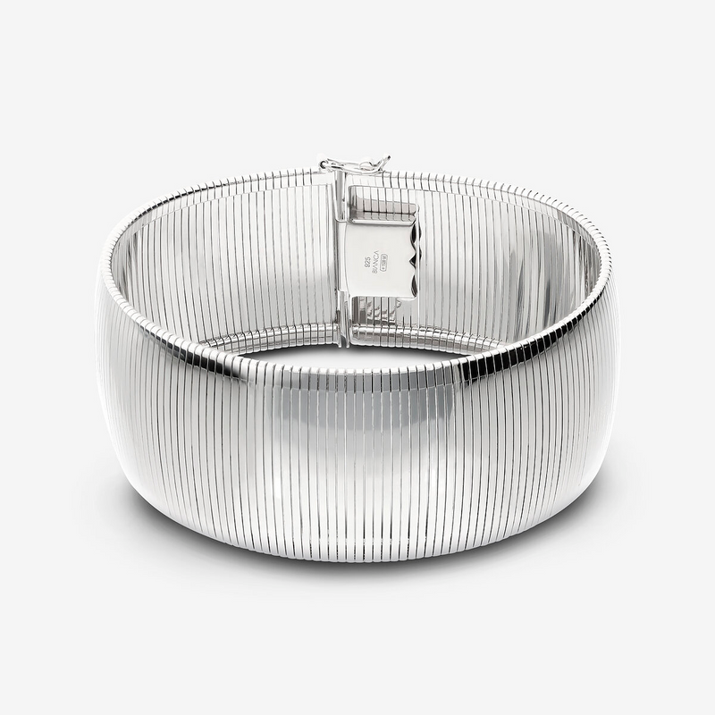 Maxi Bracciale Omega en Argent 925 plaqué Platine