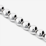 Collana Girocollo in Argento 925 placcato Platino con Bead Lucide
