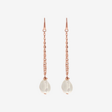 Boucles d'oreilles pendantes en argent 925 plaqué or 18 carats avec perles Keshi d'eau douce blanches 15x20