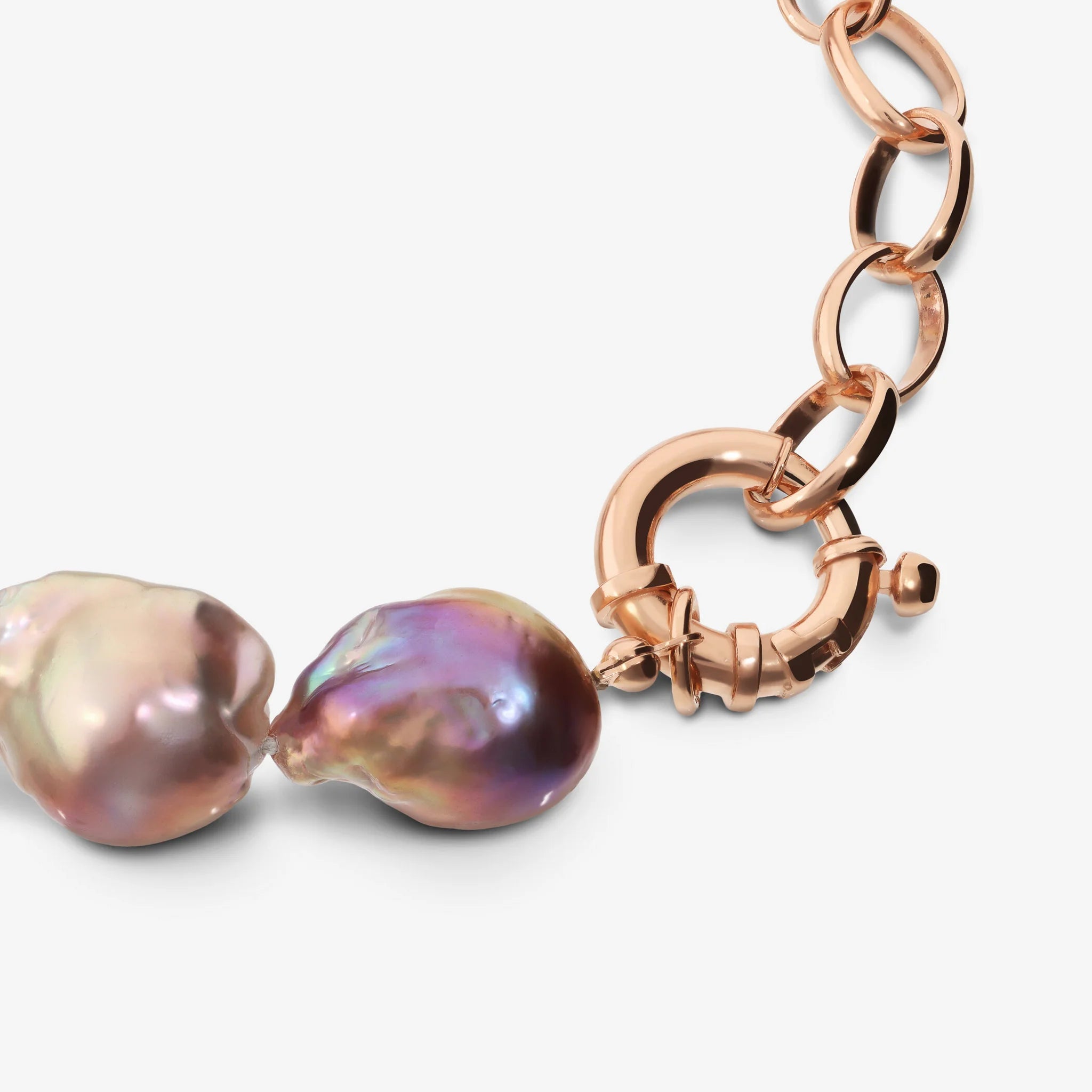 925 Sterling Silver 18Kt Rose Gold Plated Bracelet with Scaramazze Multicolor Freshwater Shades Pearls Ø 13 mm