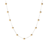 750 Gold Choker Necklace with Lucide Bead