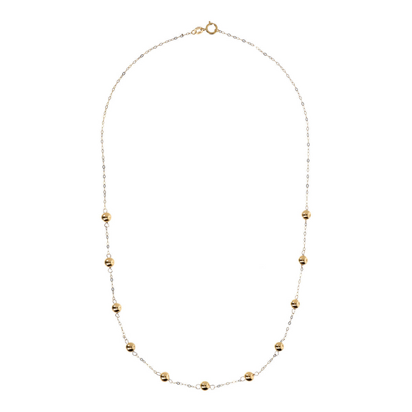 750er Gold Halskette mit Lucide-Perlen