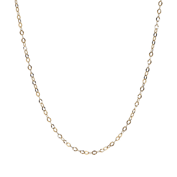750er Gold-Halskette mit gewellten kleinen Gliedern, 40 cm