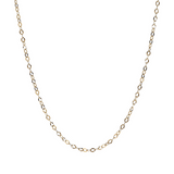 750er Gold Halskette mit gewellten kleinen Gliedern, 60cm 