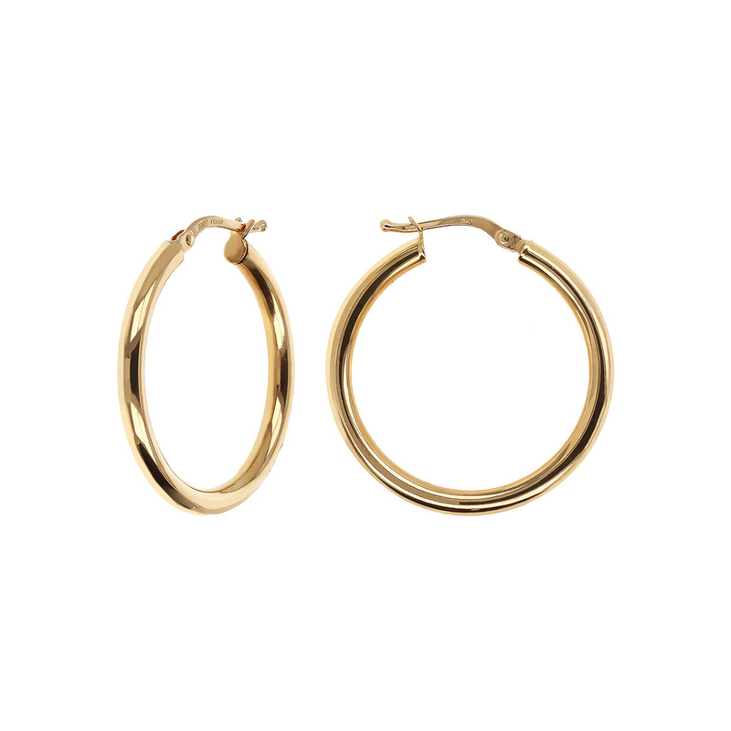 750 Gold Hoop Earrings Diameter 5cm