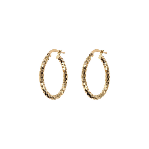 Oval diamond earrings in 750 gold, length 2.5cm