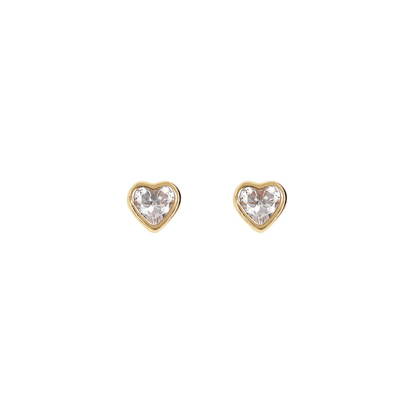 Boucles d'oreilles coeur Light Point en or 750 avec zircons cubiques