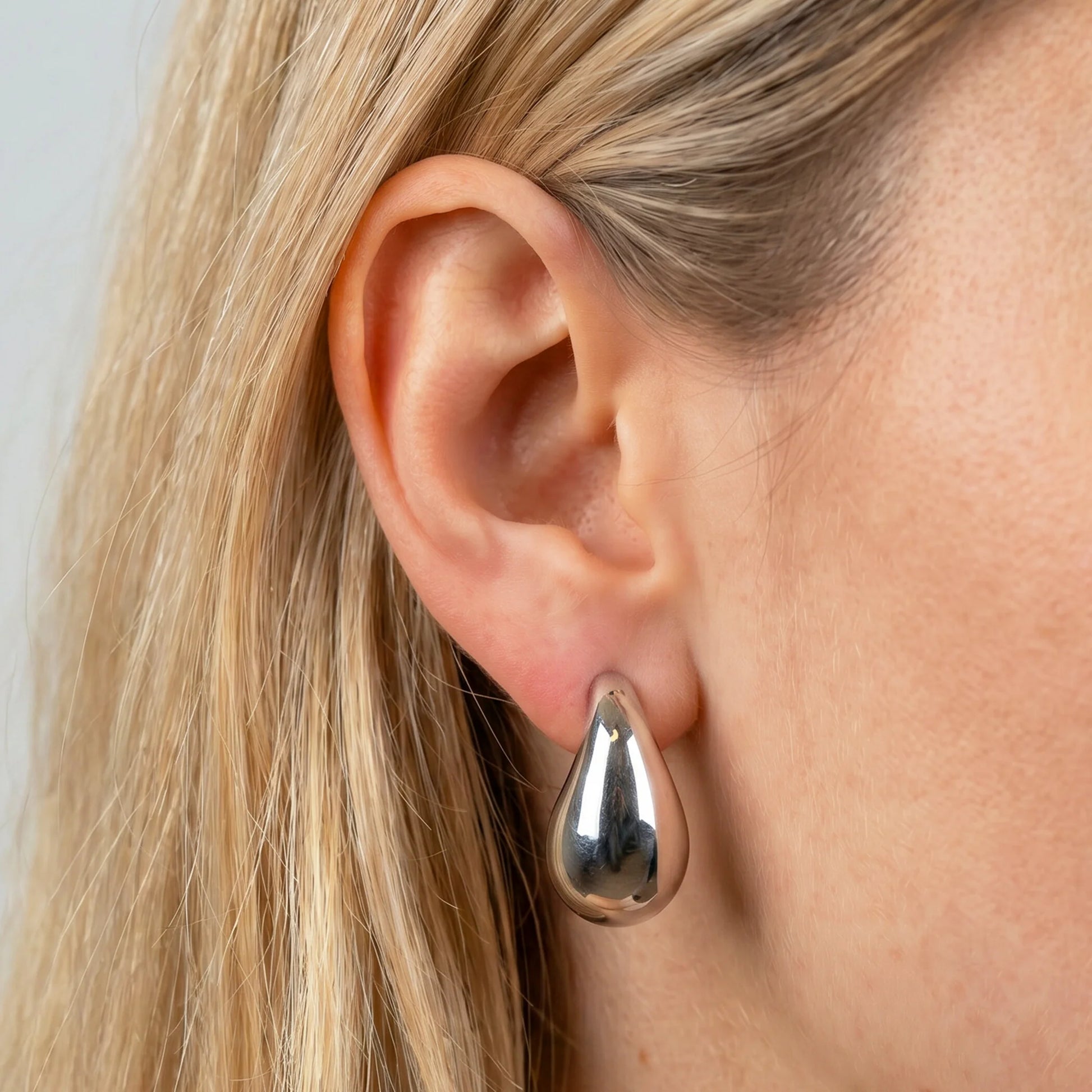 Orecchini a Goccia in Argento 925 placcato Platino