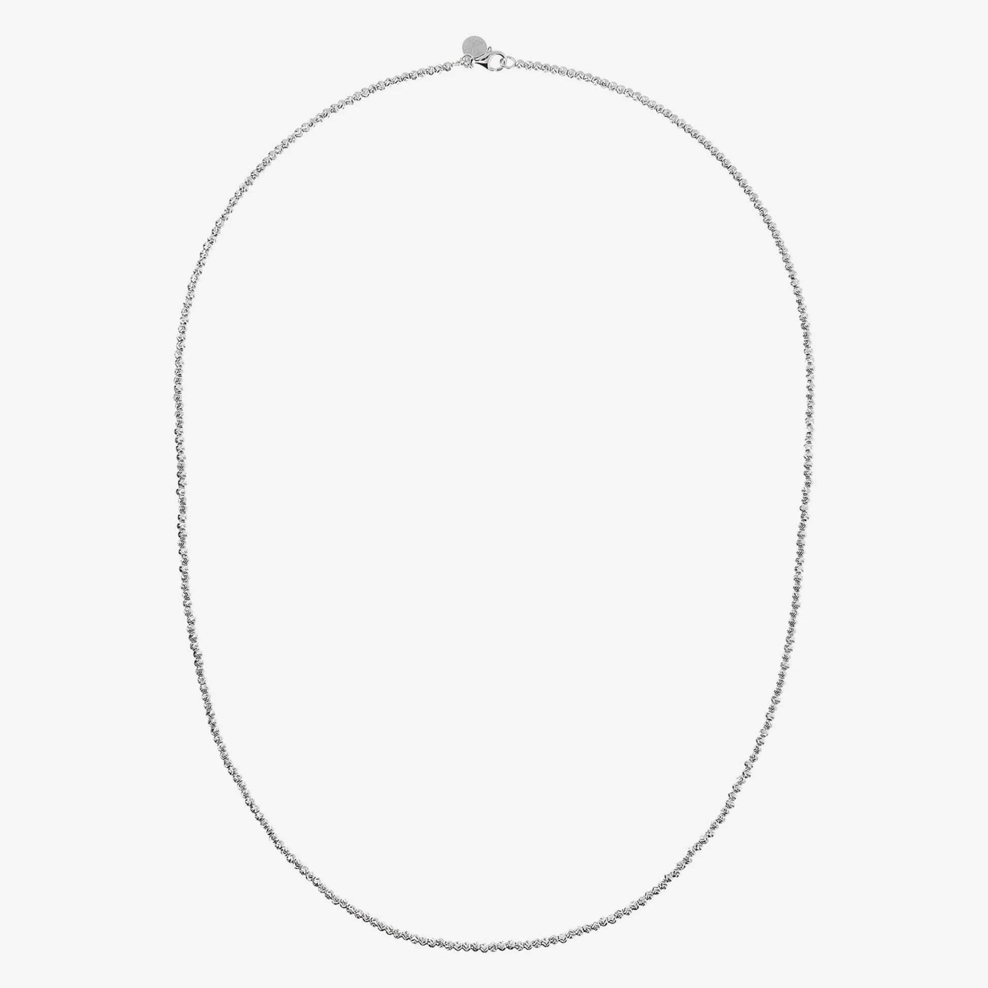 Collana in argento Sterling placcato al rodio da 3 mm Collana in argento Sterling placcato al rodio da 3 mm