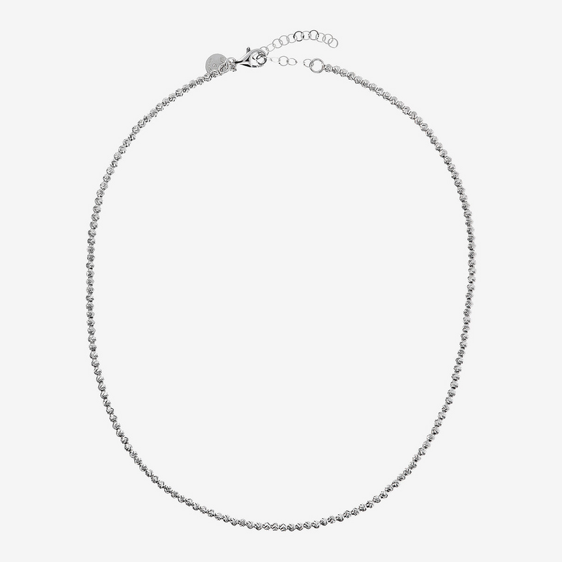 Collier en Argent avec Sphères de Diamants