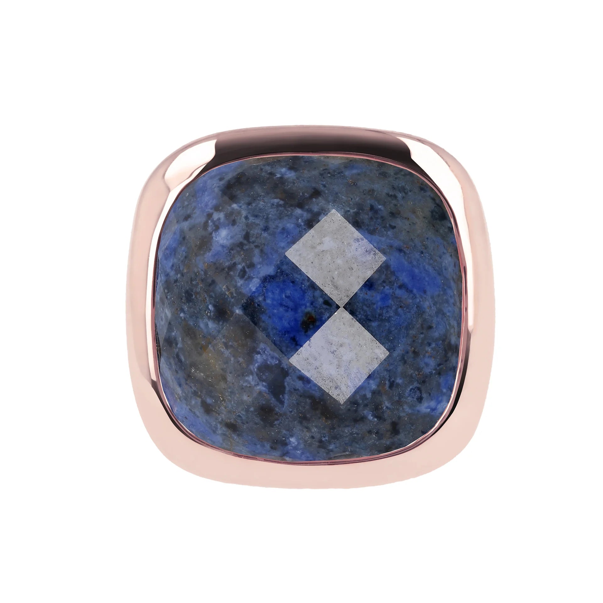 Anello Chevalier con Pietra Quadrata Sfaccettata