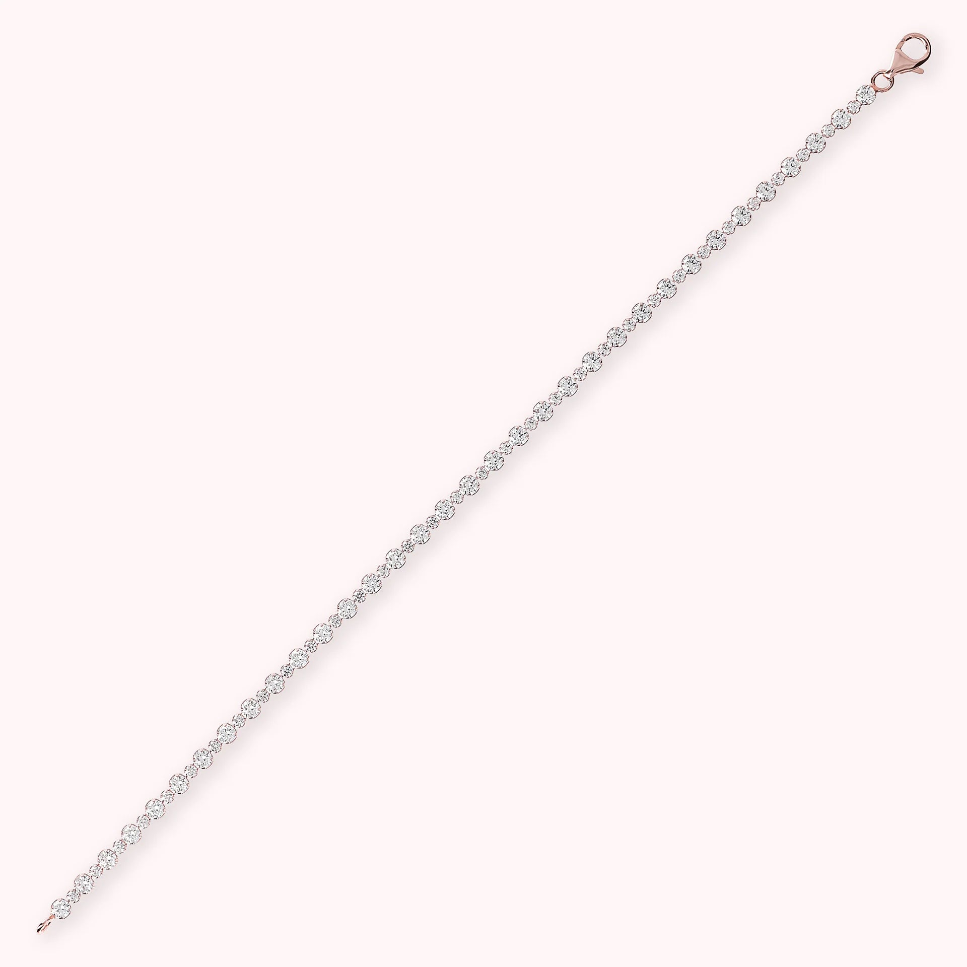 JSGEMSLEE Braccialetto tennis da donna placcato in oro rosa | FindTheDeal JSGEMSLEE Braccialetto tennis da donna placcato in oro rosa | FindTheDeal