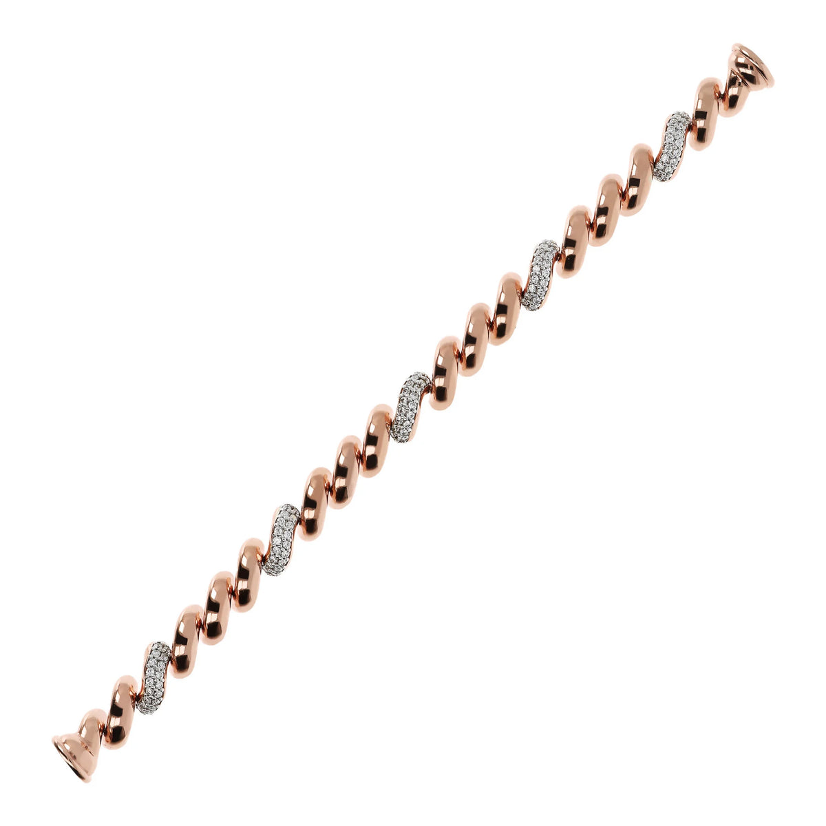 Bracciale San Marco placcato Oro Rosa 18kt con Pavé in Cubic Zirconia