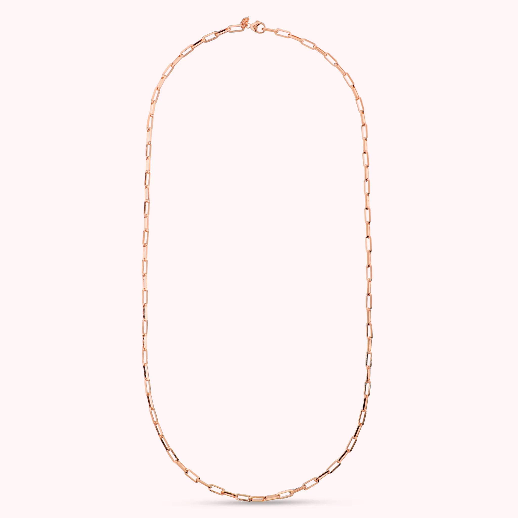 Collana Lunga con Catena Forzatina Allungata Paperclip