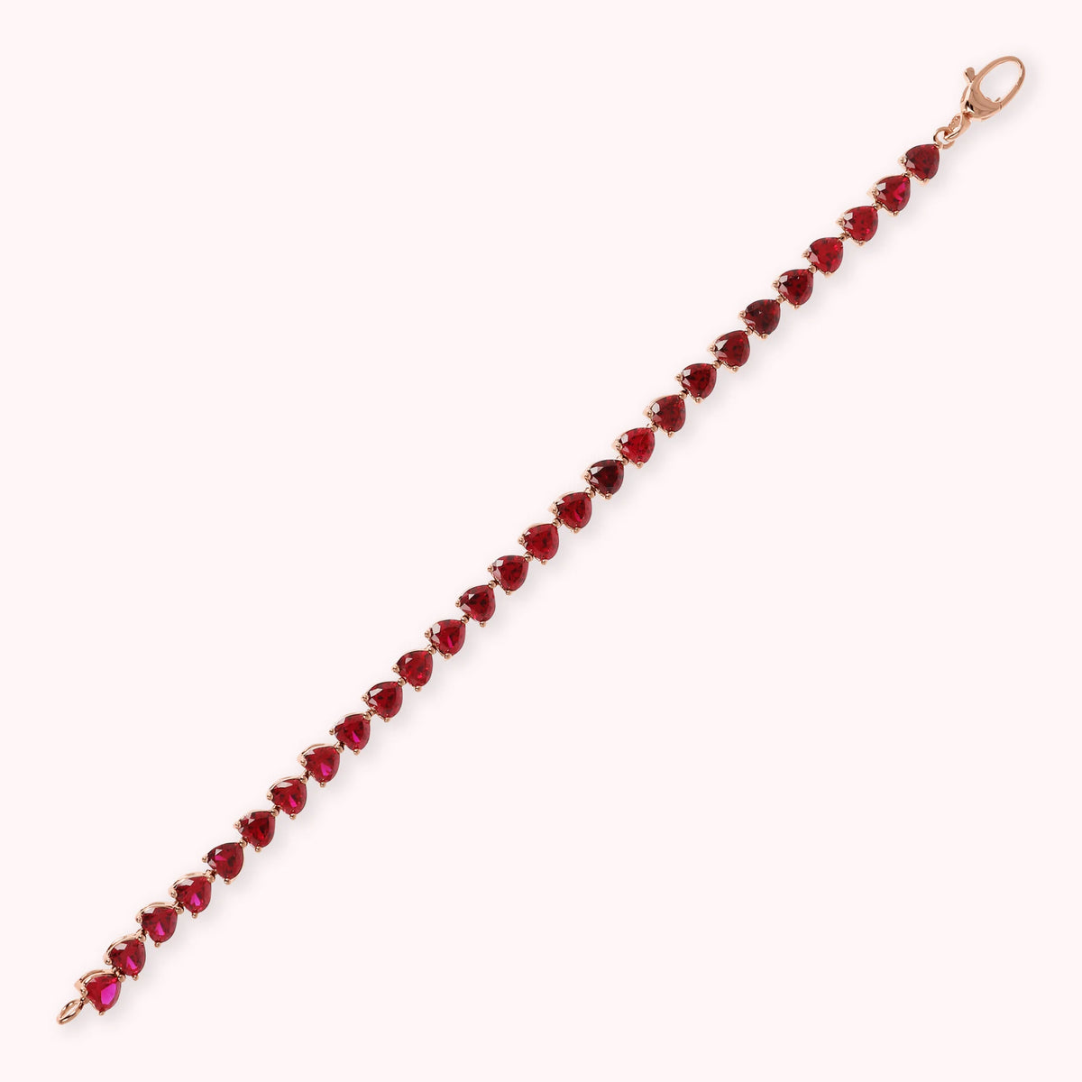Bracciale Tennis con Cuori in Cubic Zirconia