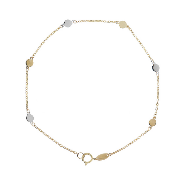 Forzatina Chain Bracelet with Two-Tone 9 Carat Gold Nuggets