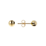 Medium Glossy Sphere Stud Earrings 9 Carat Gold