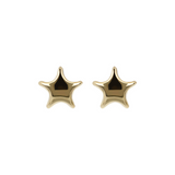 Stud Earrings with Large Star in 9 Carat Gold
