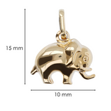 9 Carat Gold Elephant Pendant