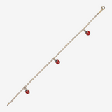 Bracelet chaîne Rolo avec breloques Coccinelle en or 375