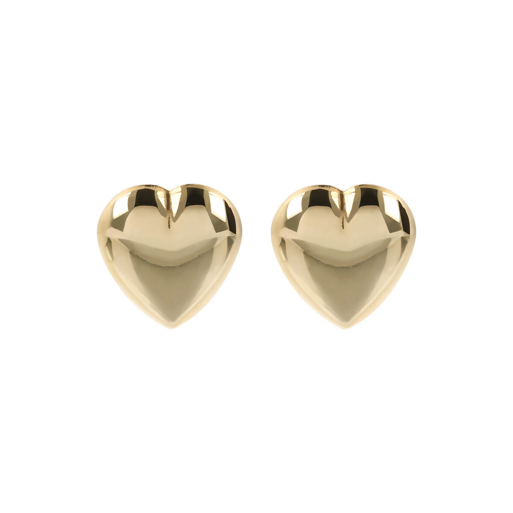 Large heart stud earrings deals