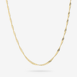 Collana Girocollo Maglia Singapore in Oro 375
