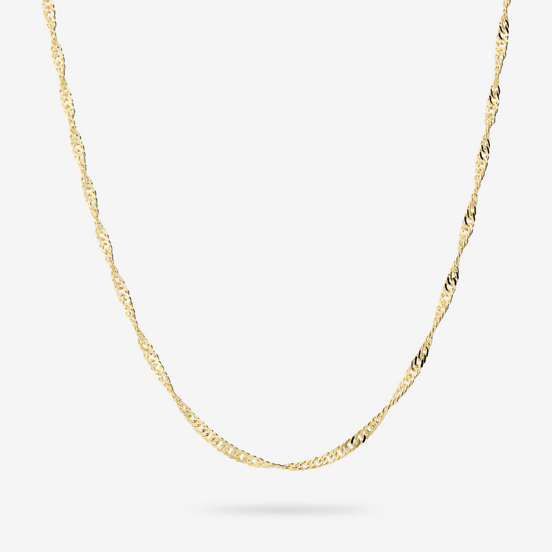 Collana Girocollo Maglia Singapore in Oro 375