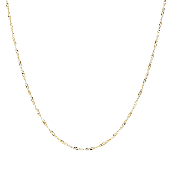 Choker Necklace with 9 Carat Gold Singapore Chain