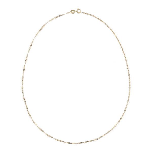Halskette mit Singapur-Kette aus 9 Karat Gold