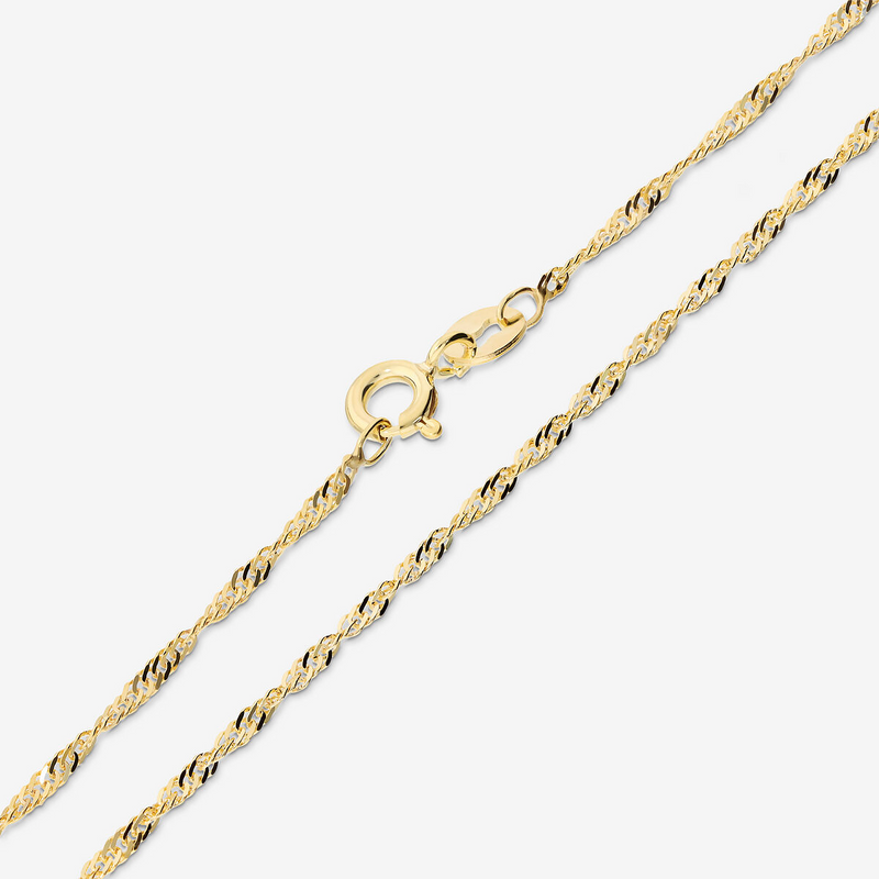 Collana Girocollo Maglia Singapore in Oro 375