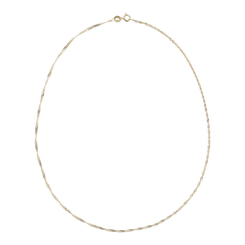 Halskette mit Singapur-Kette aus 9 Karat Gold