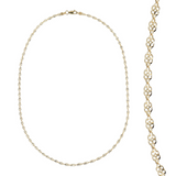 Singapore Long Chain Necklace 9 Carat Gold