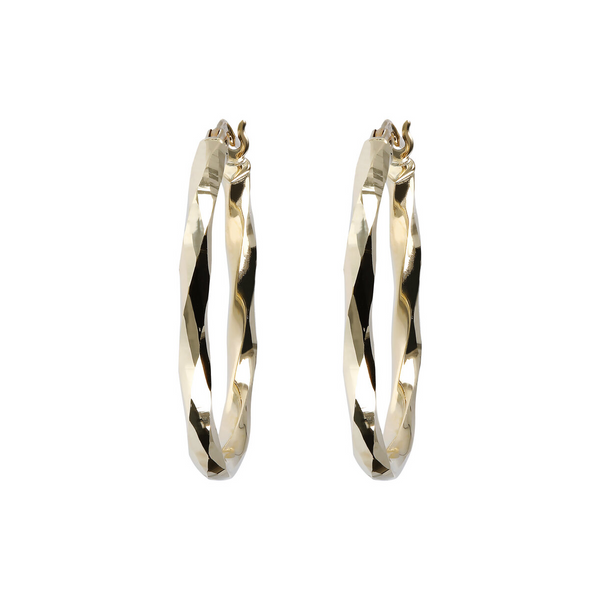 Large Diamond Circle Pendant Earrings in 9 Carat Gold