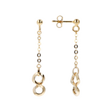 Wire Pendant Earrings with 9 Carat Gold Infinity
