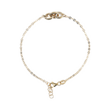 Forzatina Chain Bracelet with Triple Large Intertwined 9 Carat Gold Circle