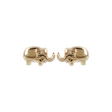 Boucles d'oreilles clous avec éléphant en or 9 carats
