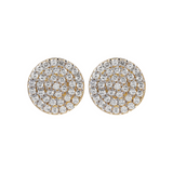 Pavé Stud Earrings with 9 Carat Gold Cubic Zirconia