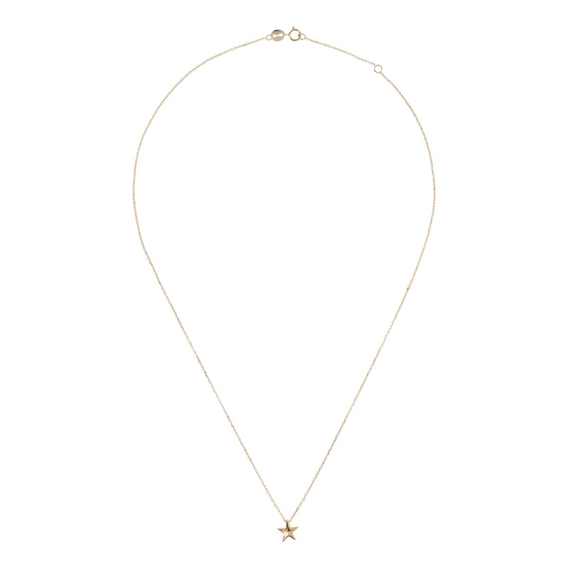 Collier chaîne Forzatina avec pendentif étoile en or 9 carats