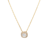 Forzatina Chain Necklace with Light Point Zirconia Pendant and 9 Carat Gold 