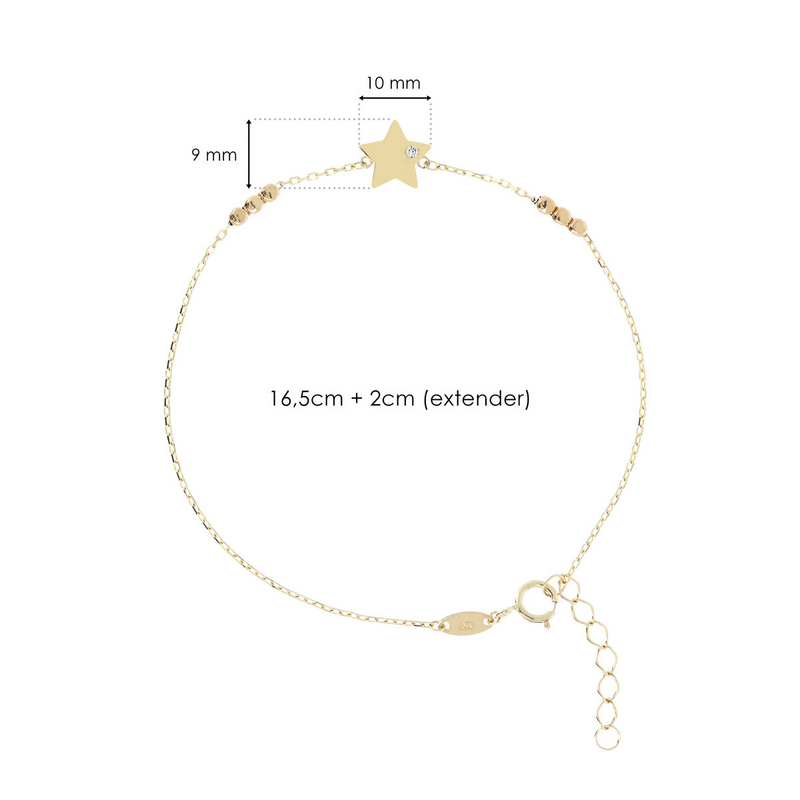 Forzatina Chain Bracelet with 9 Carat Gold Star