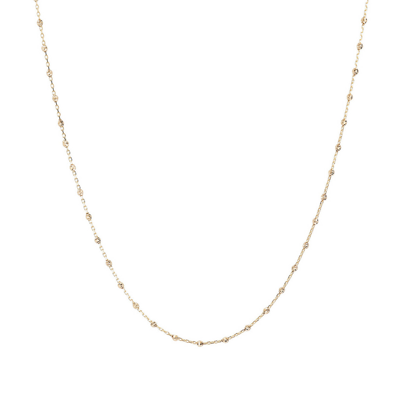 Halskette mit Diamantschliffelementen aus 9 Karat Gold