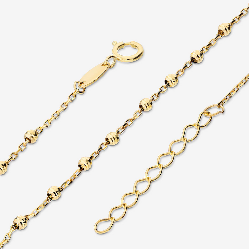 Forzatina Chain Necklace with 9 Carat Gold Diamond Elements