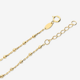 Bracciale Maglia Brillantina in Oro 375 con Microbead Diamantate