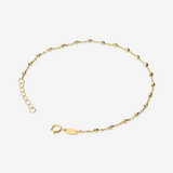 Bracciale Maglia Brillantina in Oro 375 con Microbead Diamantate